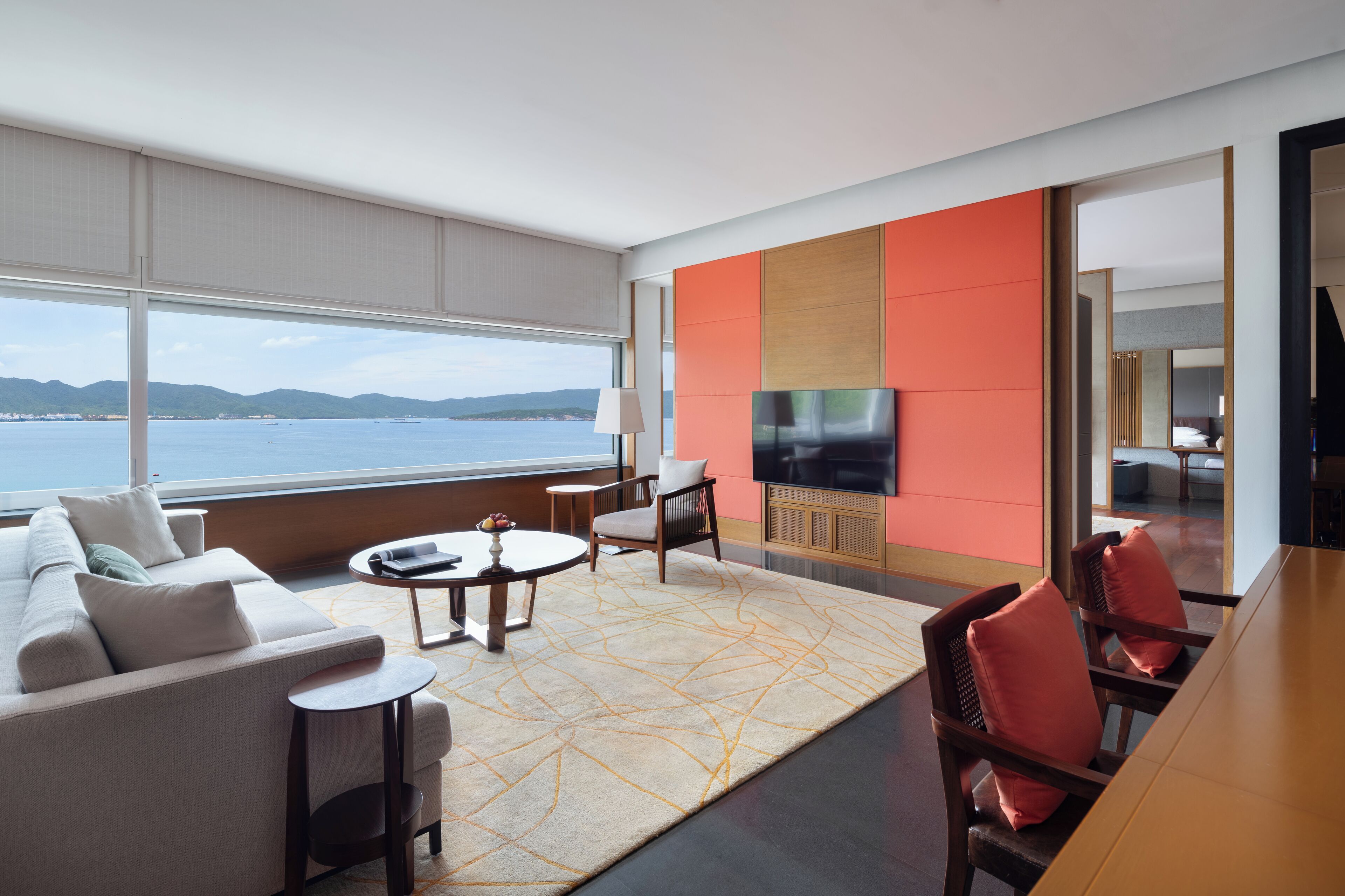panoramic ocean view suite king | premium bedding, minibar, in-room safe, desk