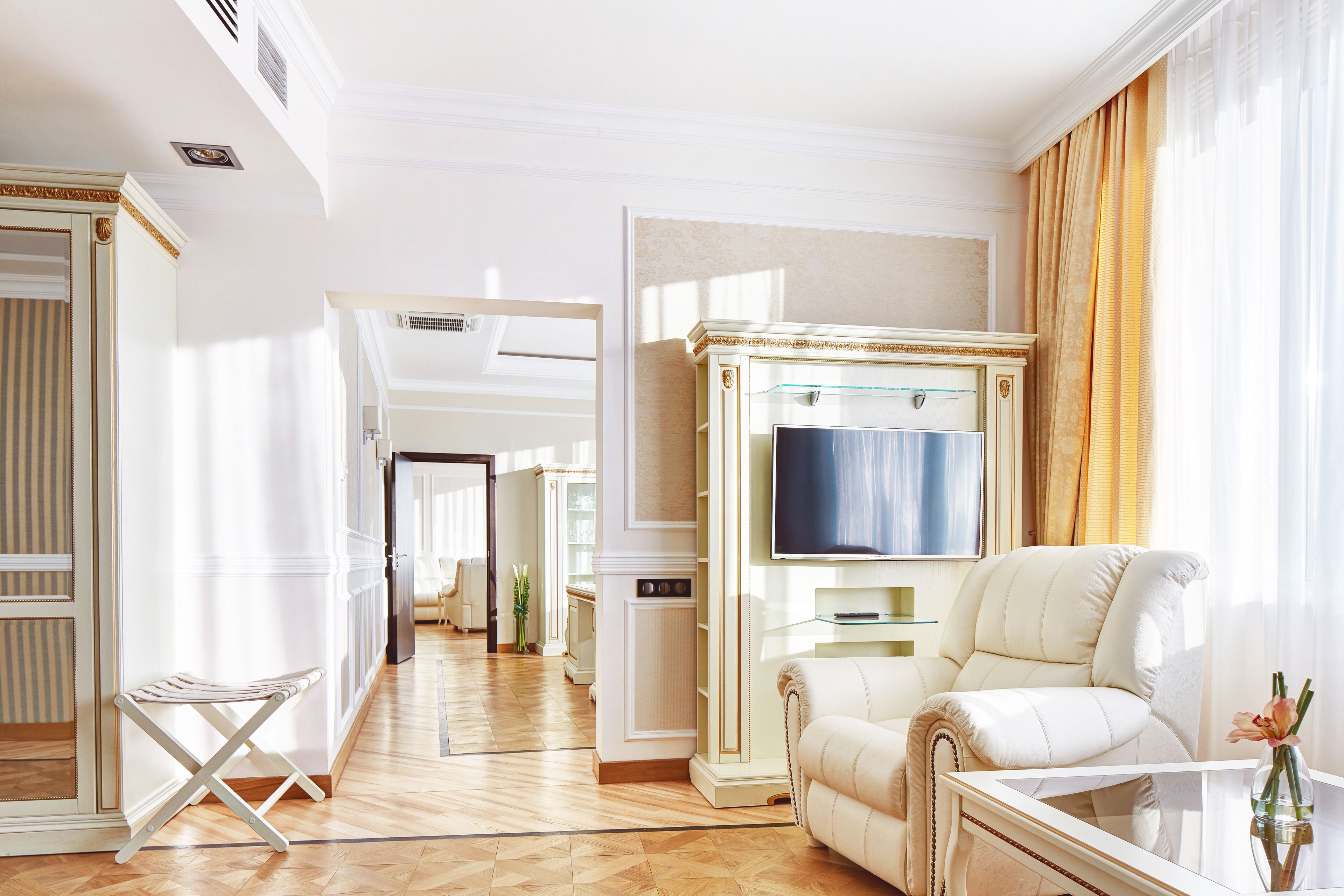 apartment, 1 king bed | living area | tv