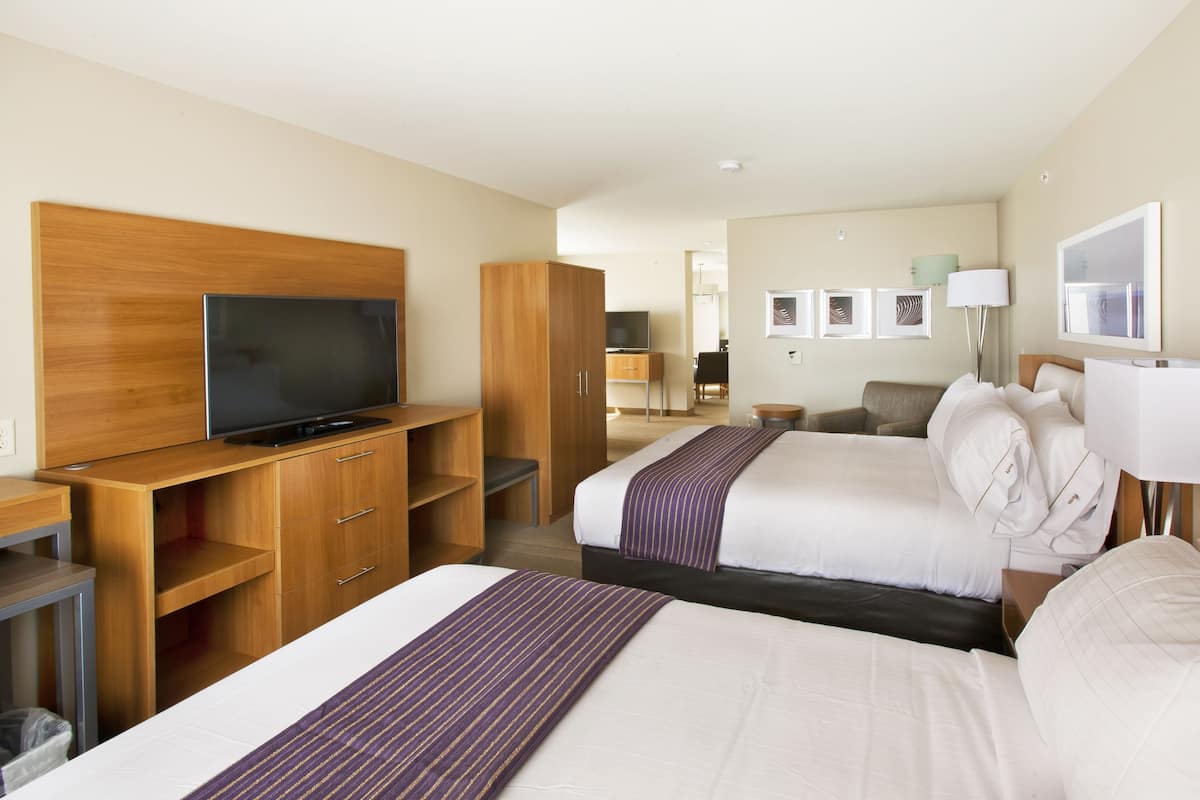 Suite, 2 Queen Beds (Extra Floor Space) | Desk, blackout drapes, iron/ironing board, free WiFi