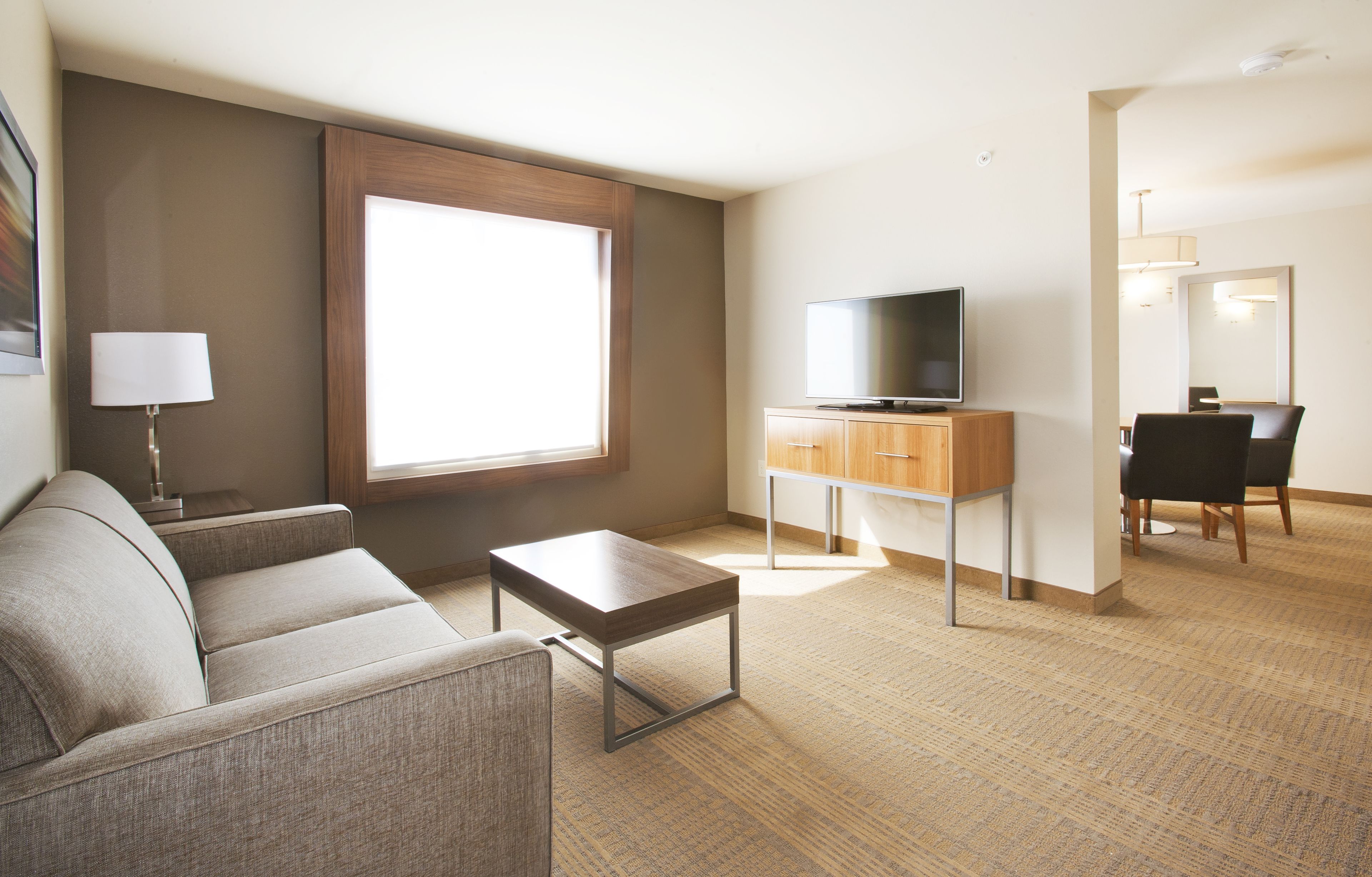 suite, 2 queen beds (extra floor space) | living area | flat-screen tv