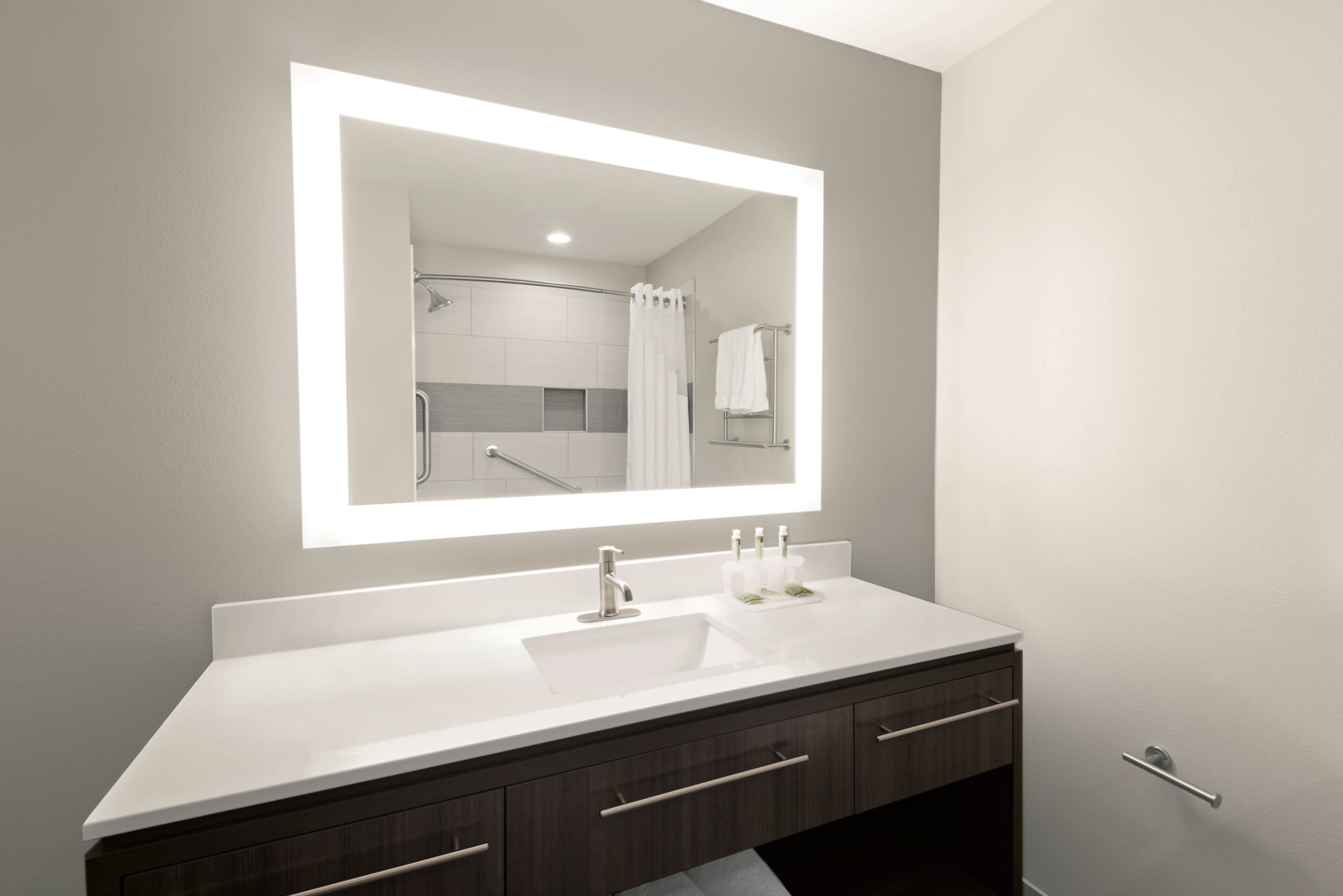 free toiletries, hair dryer, towels