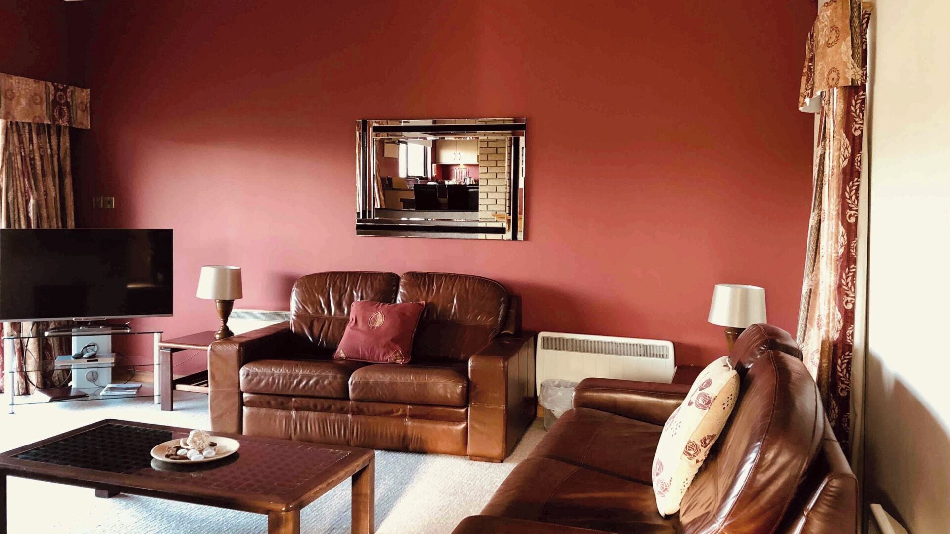 42-inch flat-screen tv with cable channels