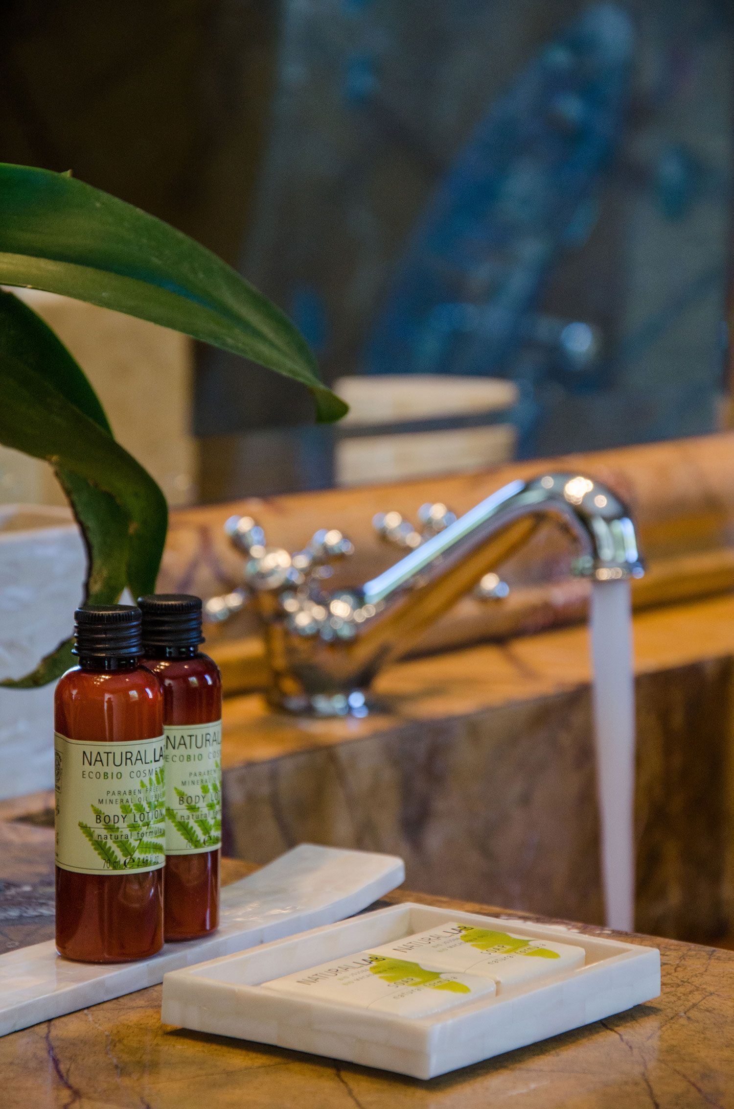 senior suite | bathroom | designer toiletries, hair dryer, bathrobes, slippers