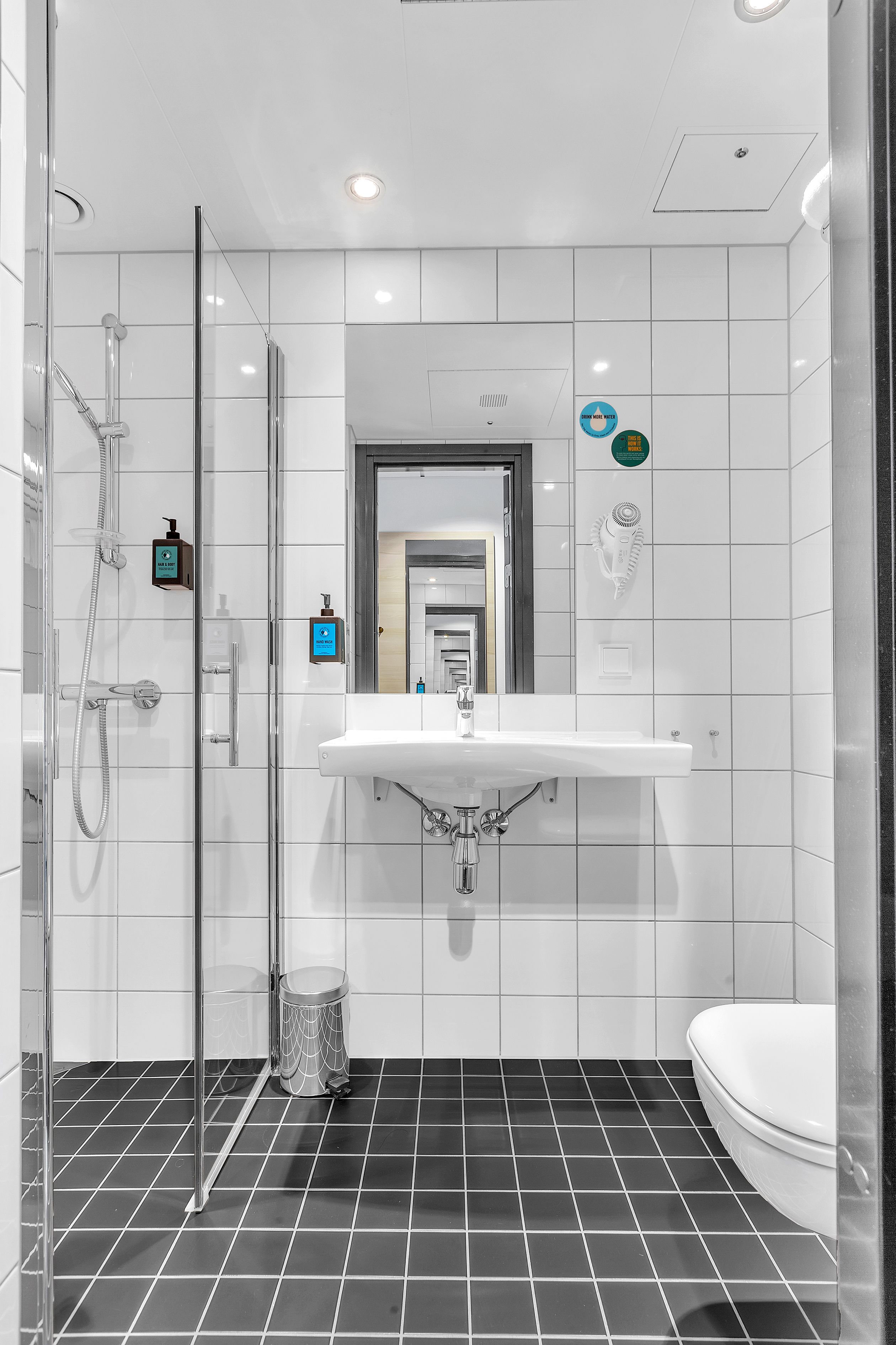 standard room, 1 double bed | bathroom | shower, hair dryer, towels