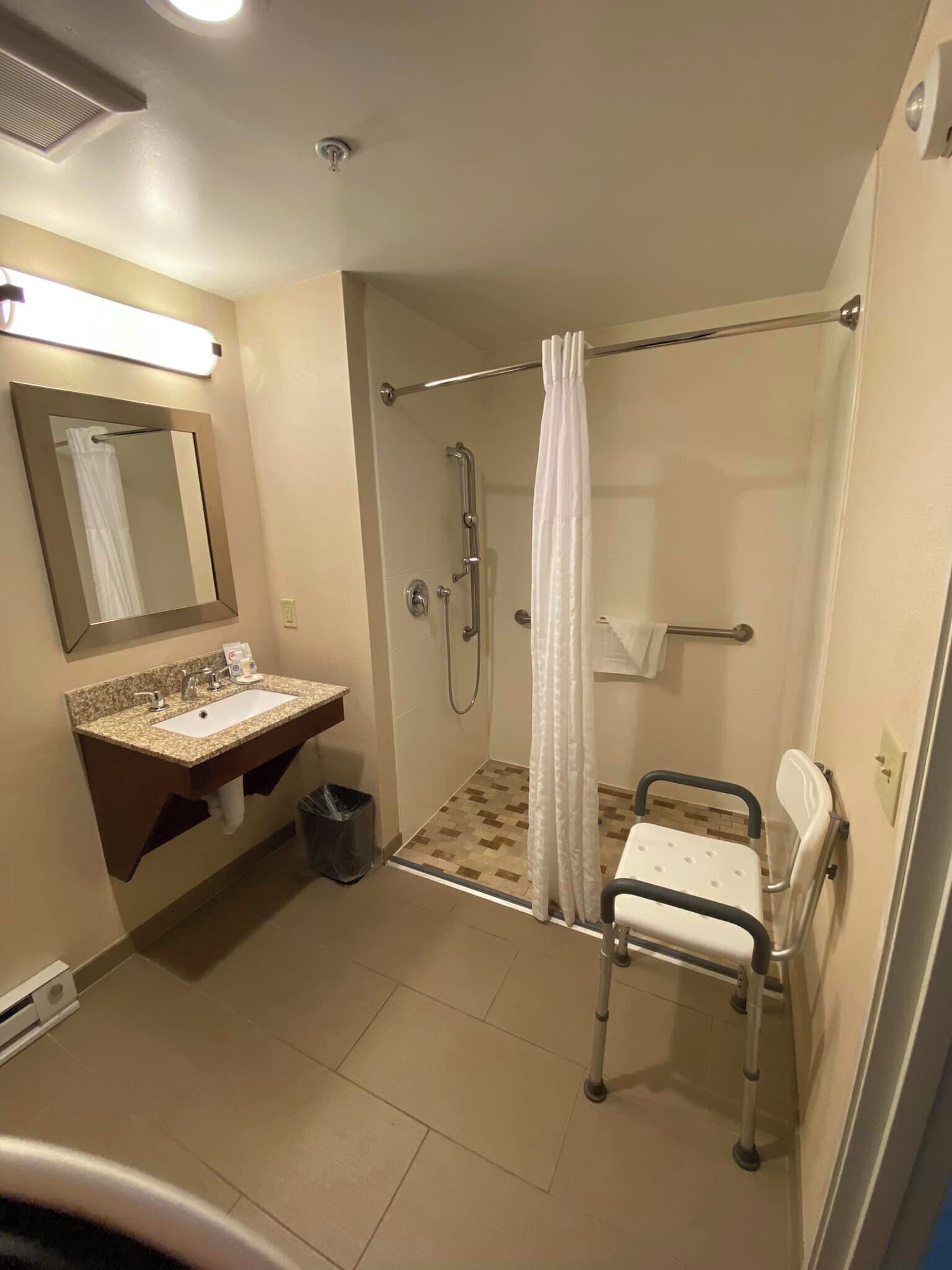 room, 1 king bed, accessible, non smoking | bathroom | free toiletries, hair dryer, towels