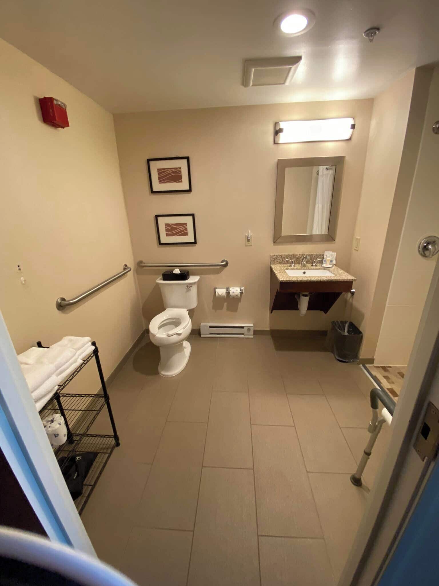 room, 1 king bed, accessible, non smoking | bathroom | free toiletries, hair dryer, towels