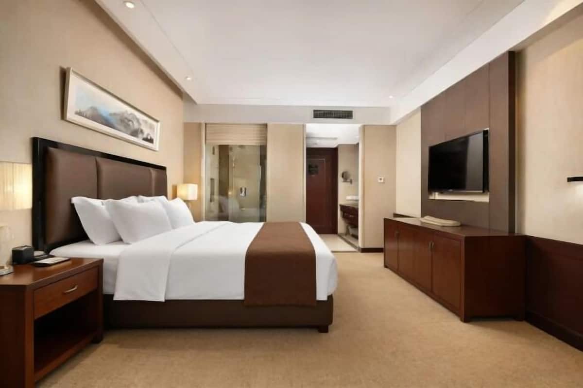 In-room safe, blackout curtains, iron/ironing board