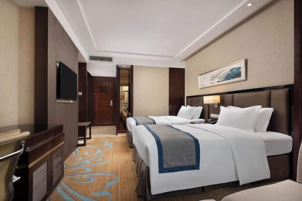 In-room safe, blackout curtains, iron/ironing board