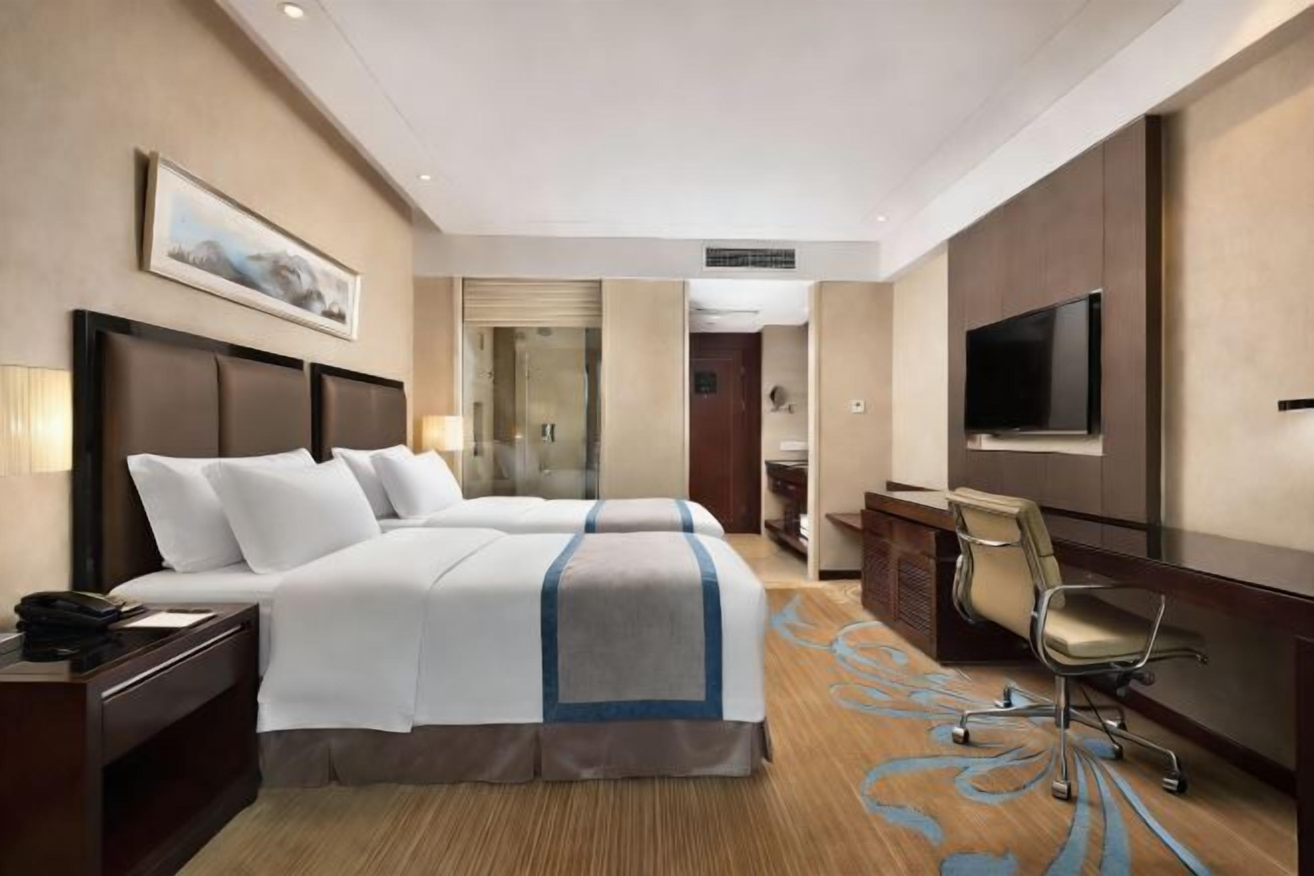 In-room safe, blackout curtains, iron/ironing board