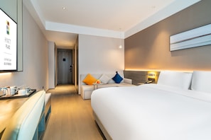 Room, 1 King Bed with Sofa bed, City View | In-room safe, soundproofing, iron/ironing board, free WiFi