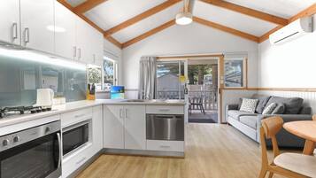 Garden Cottage One Bedroom  | Private kitchen | Fridge, microwave, stovetop, coffee/tea maker