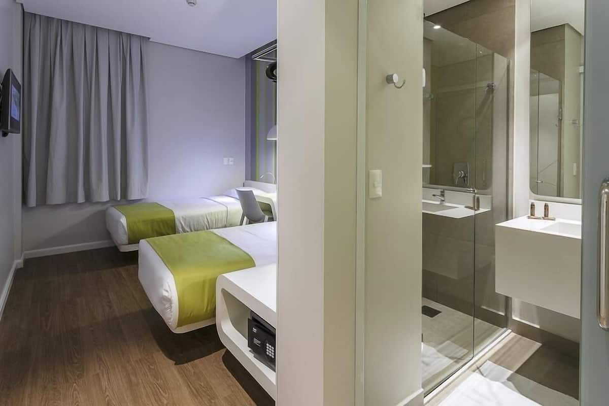In-room safe, desk, laptop workspace, soundproofing