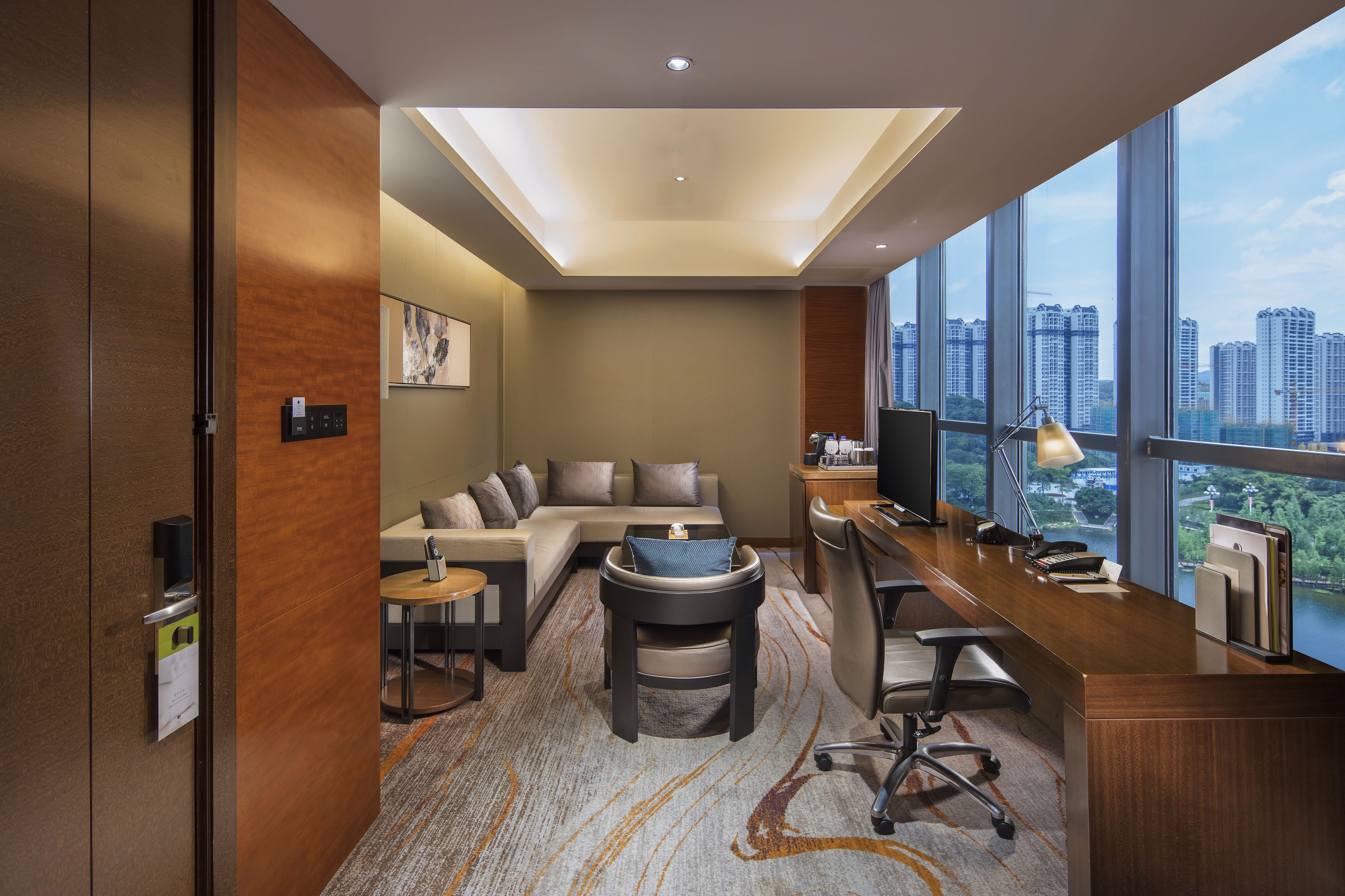 Suite, 1 Bedroom, Corner | Living area | 42-inch LCD TV with satellite channels, TV
