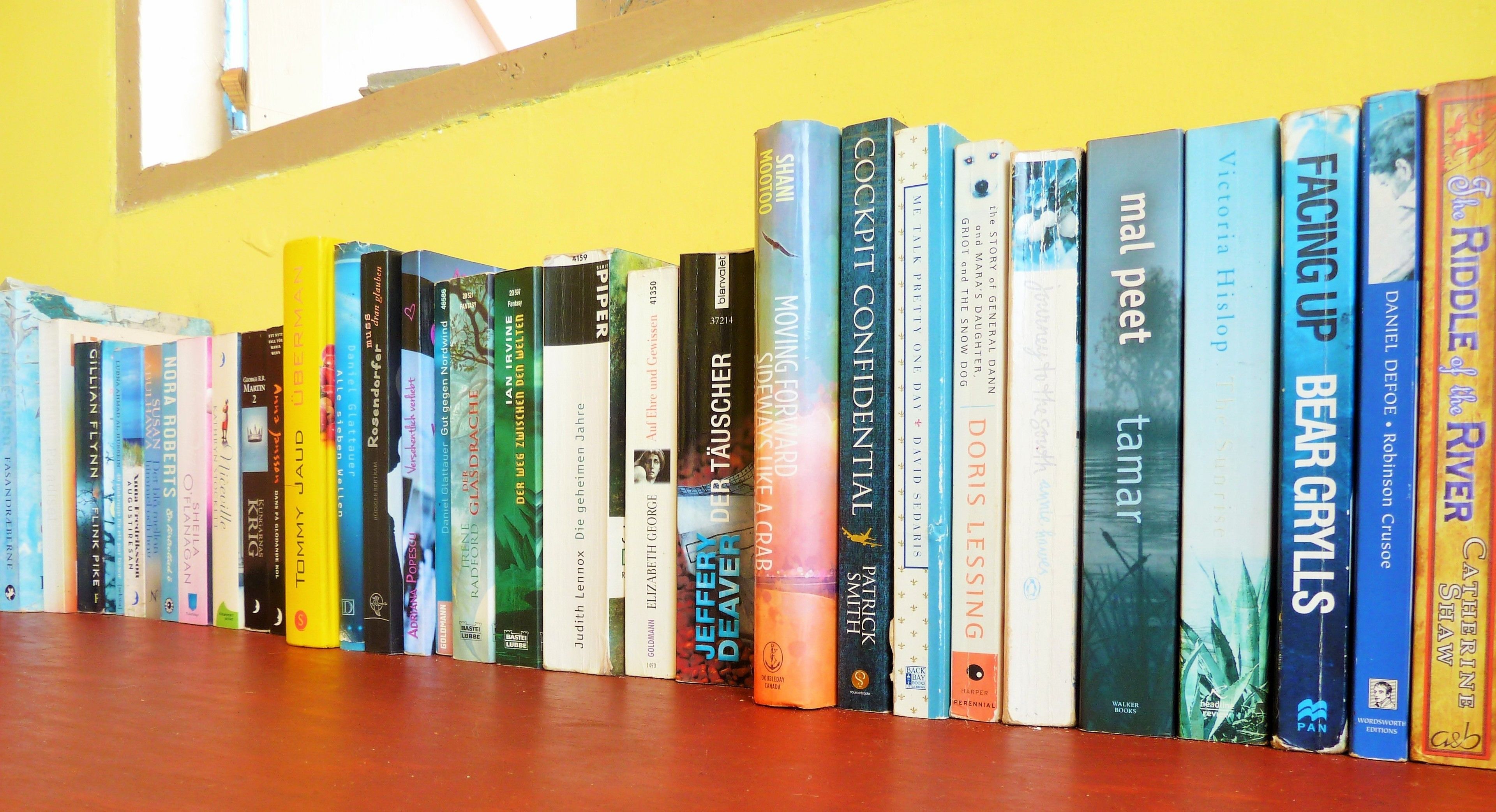 Une bibliothèque contenant divers ouvrages.