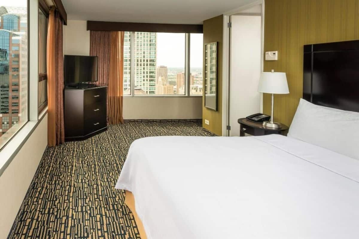 Premium bedding, down comforters, in-room safe, desk