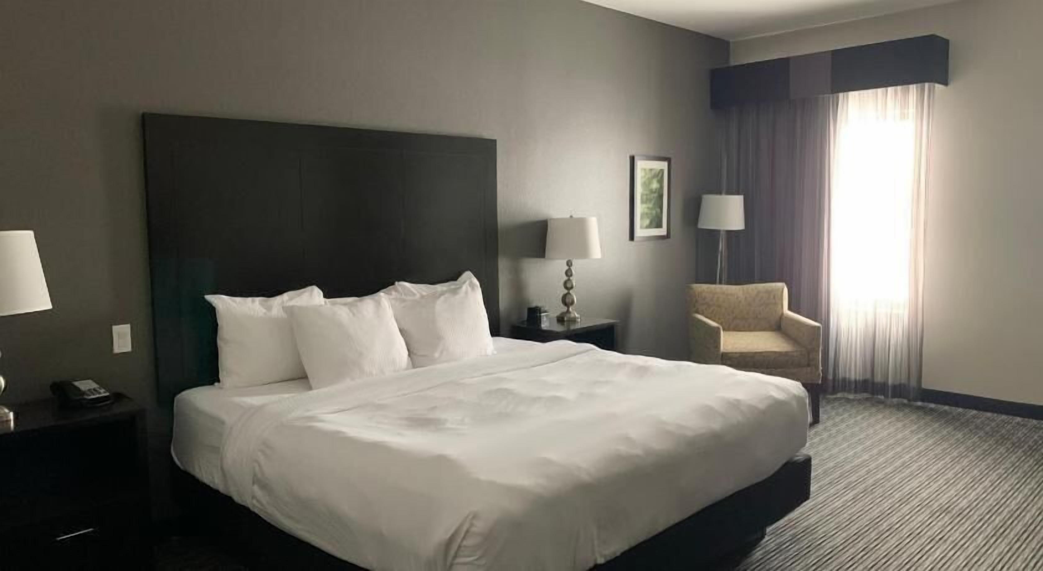 Premium bedding, desk, iron/ironing board, free cribs/infant beds
