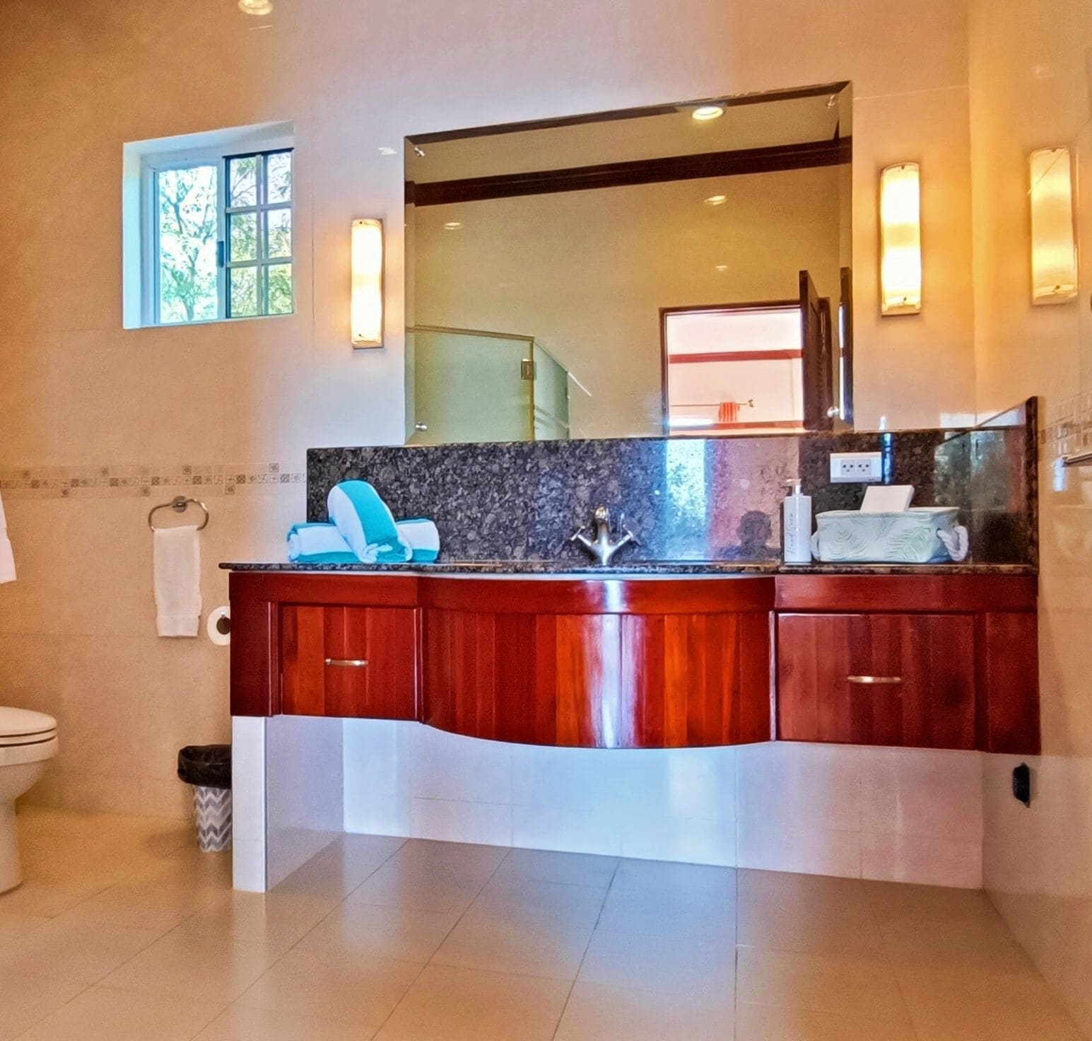 deluxe suite, 2 queen beds, sea view | bathroom | shower, rainfall showerhead, free toiletries, hair dryer