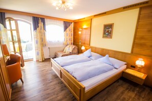 Premium bedding, down duvets, individually decorated