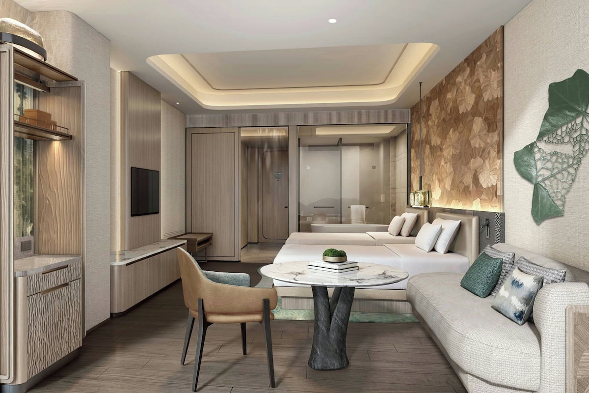 Traditional-Zimmer, 2 Doppelbetten, Stadtblick