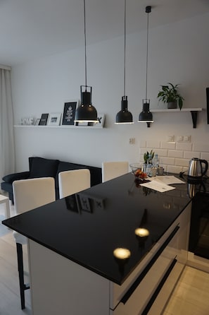 Premium Studio Suite, Balcony | In-room dining - JTB Nautica Aparthotel (Szczecin)