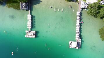 Private beach, free beach cabanas, sun loungers, beach umbrellas