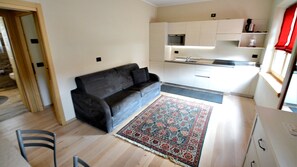 Apartamento, 1 habitación | Cocina privada | Frigorífico grande, microondas, placa de cocina y lavavajillas