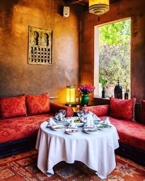 Breakfast, lunch, dinner served; local and international cuisine  - Jnane Leila MKS (Marrakech)