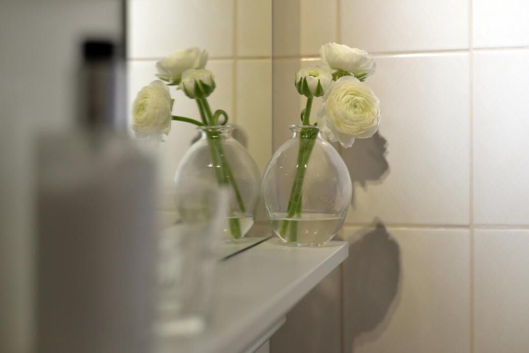 deluxe double room, garden view | bathroom | shower, free toiletries, hair dryer, towels