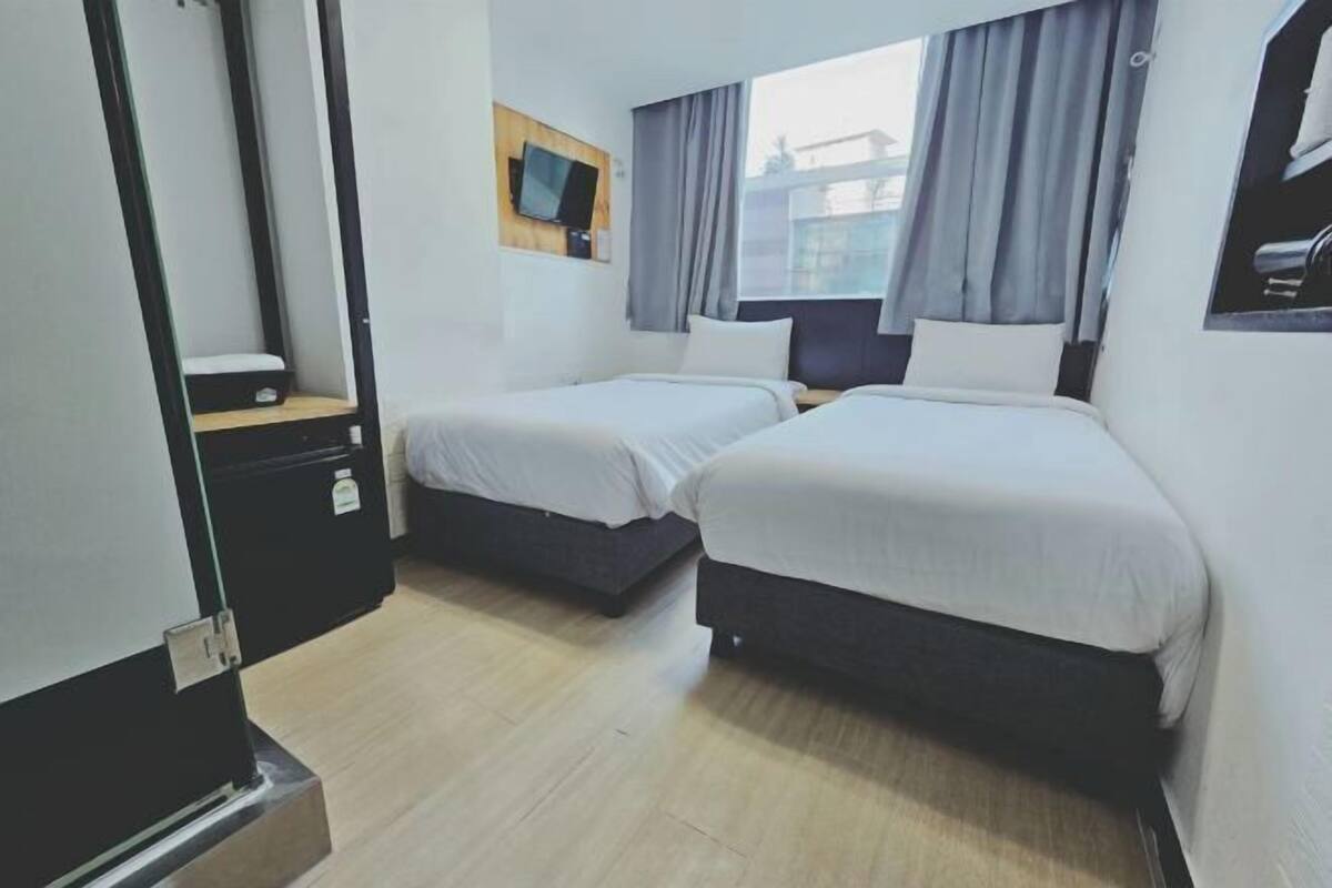 Blackout curtains, iron/ironing board (on request), free WiFi