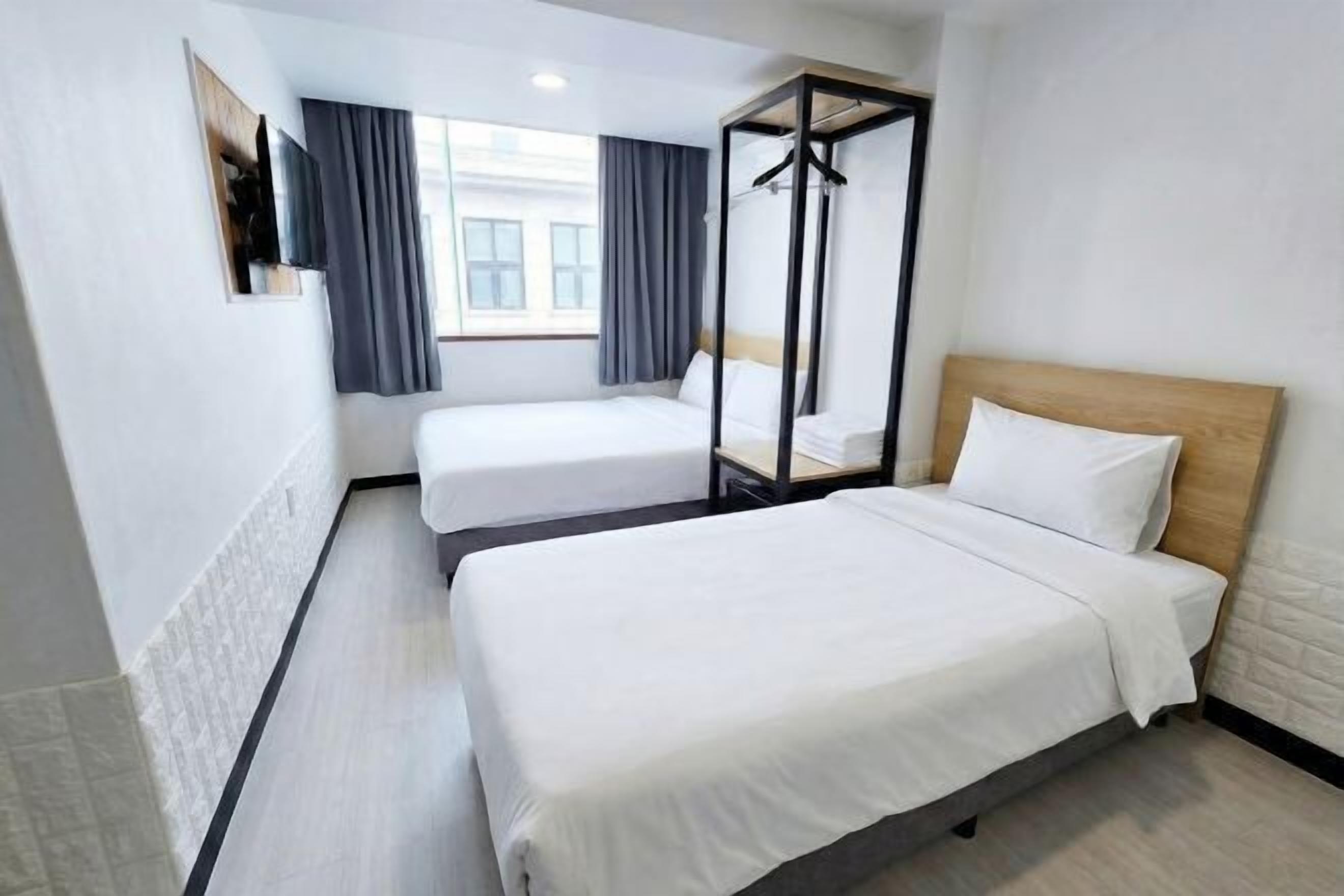 Blackout curtains, iron/ironing board, free WiFi, bed sheets