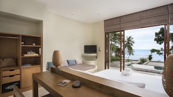 Seaview Pool Villa | In-room safe, desk, free WiFi, bed sheets