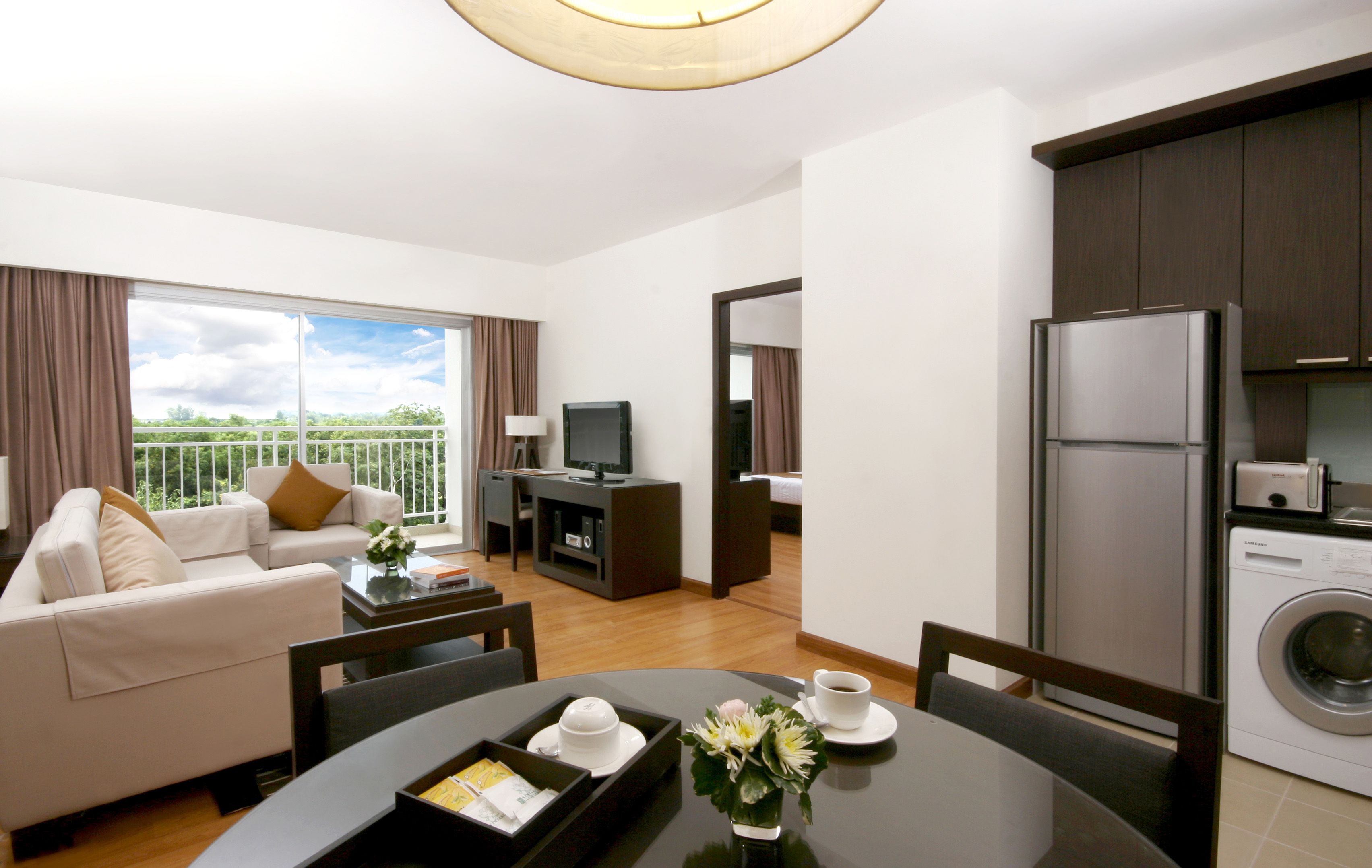 one bedroom suite | living room | flat-screen tv, dvd player