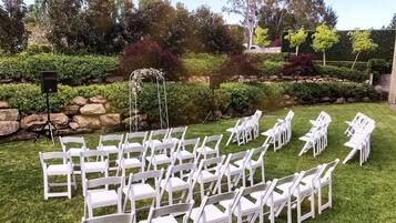 Outdoor wedding area