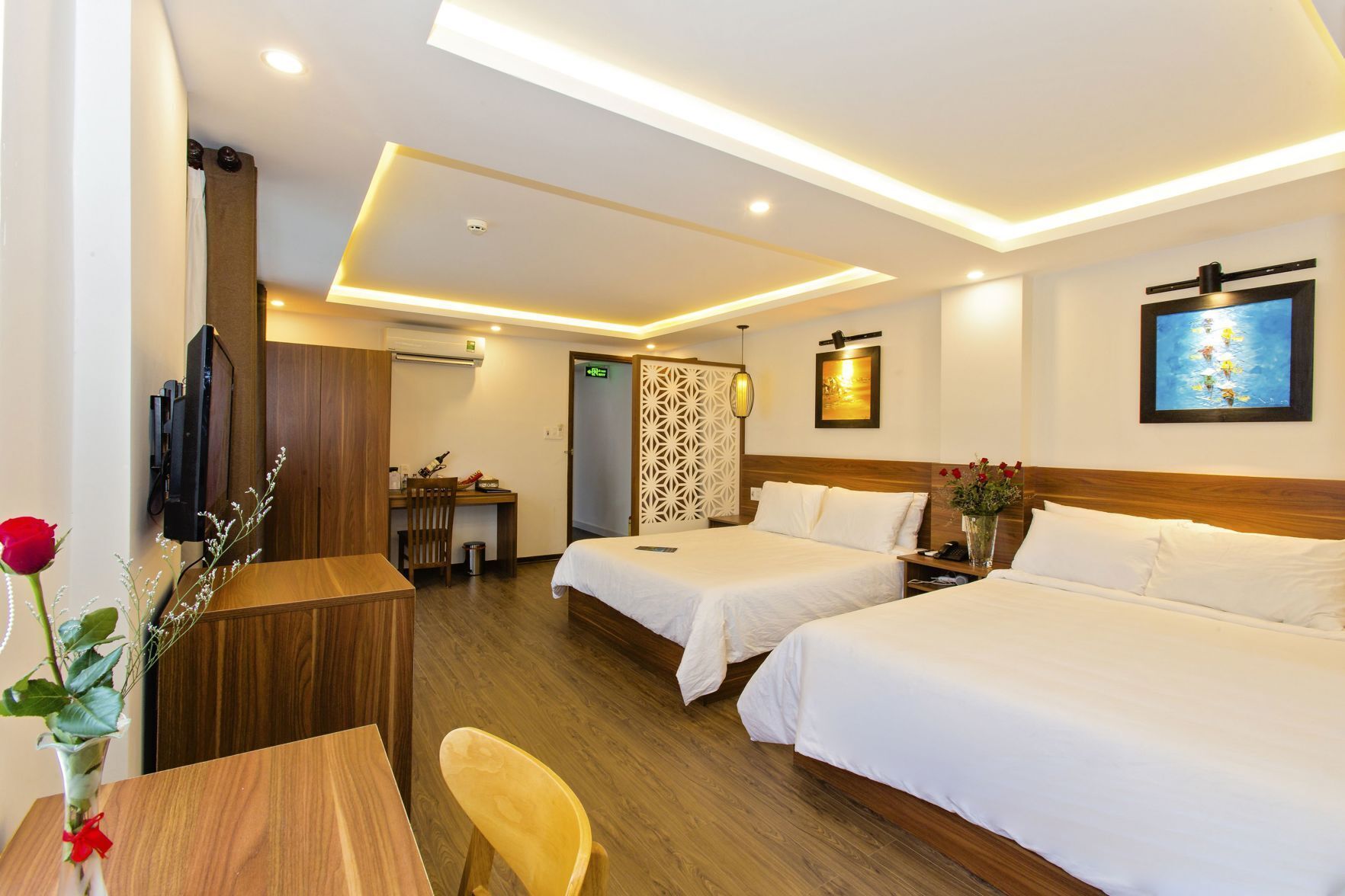 12 habitaciones y ropa de cama de alta calidad 