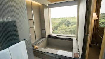 Free toiletries, hair dryer, bathrobes, slippers