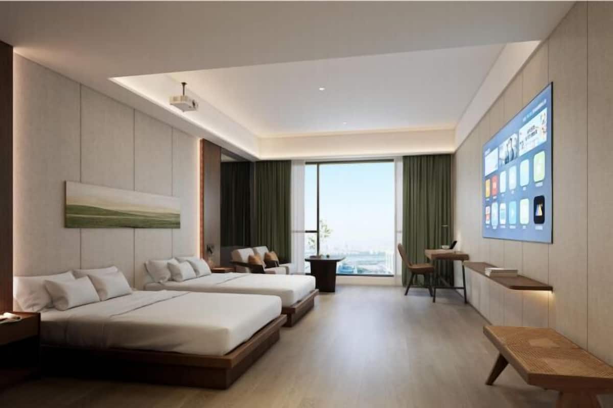 Egyptian cotton sheets, premium bedding, memory foam beds, minibar