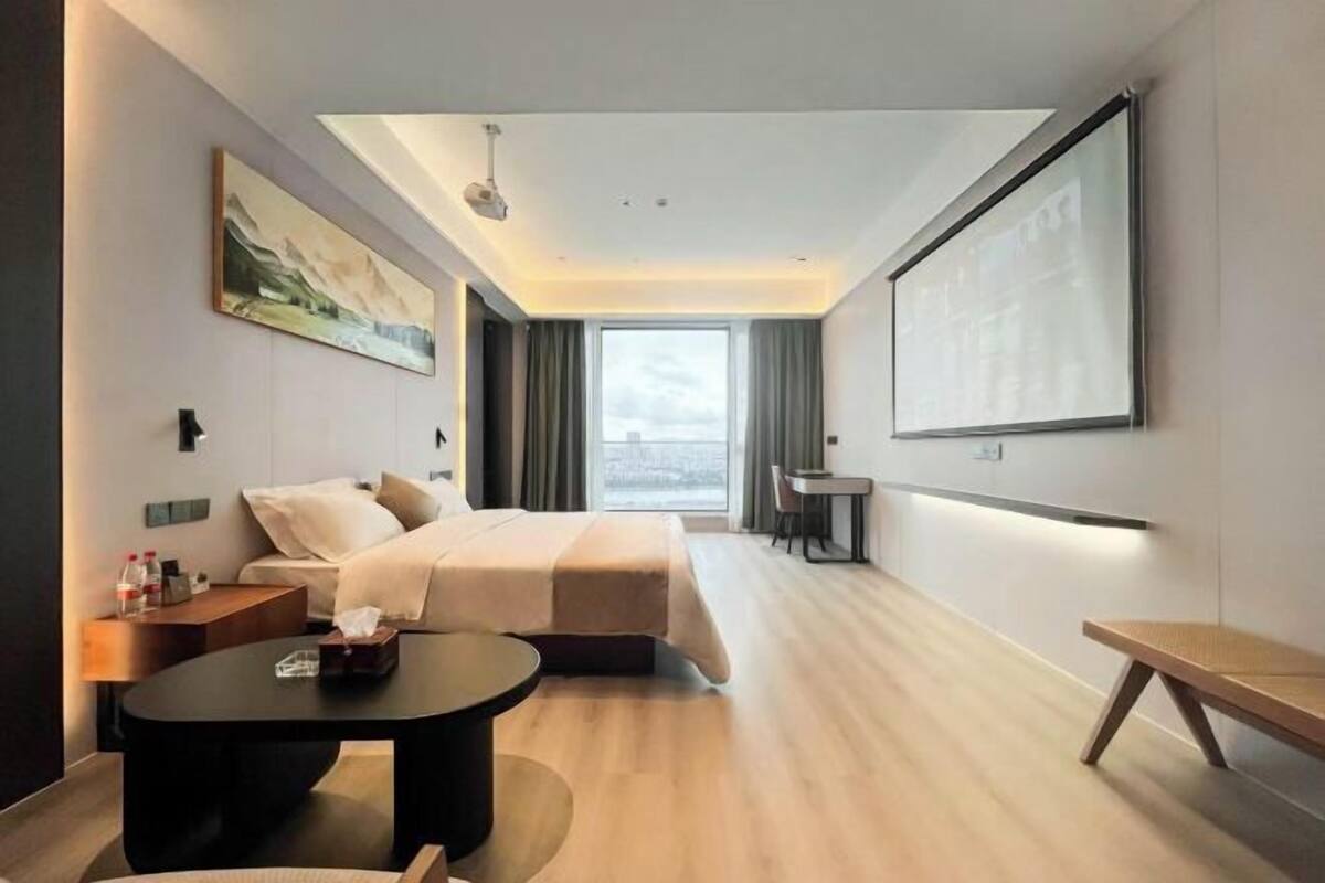 이집트산 면 시트, 고급 침구, 메모리폼 침대, 미니바