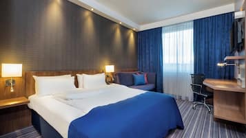 Literie hypoallergénique, bureau, rideaux occultants