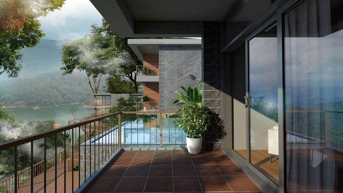 premium room, non smoking, lake view | balcony