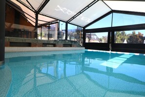 Indoor pool, 2 outdoor pools, open 10:00 AM to 8:00 PM, pool umbrellas