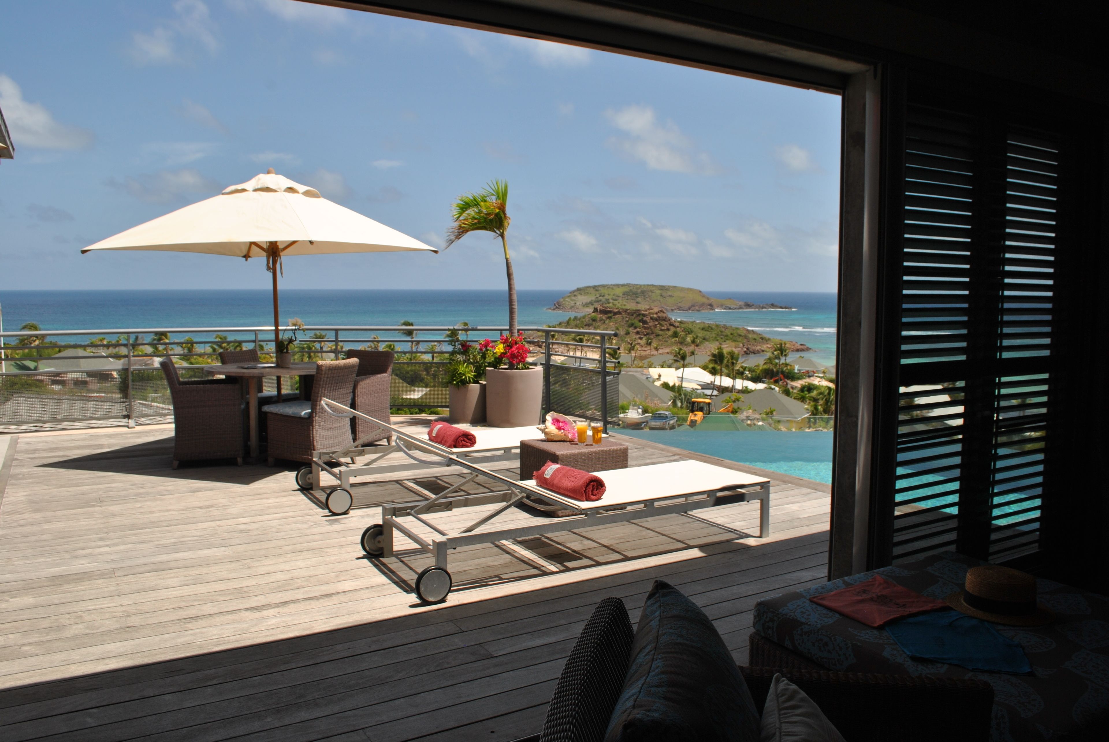 panoramic suite, 1 bedroom, private pool, ocean view | view from room