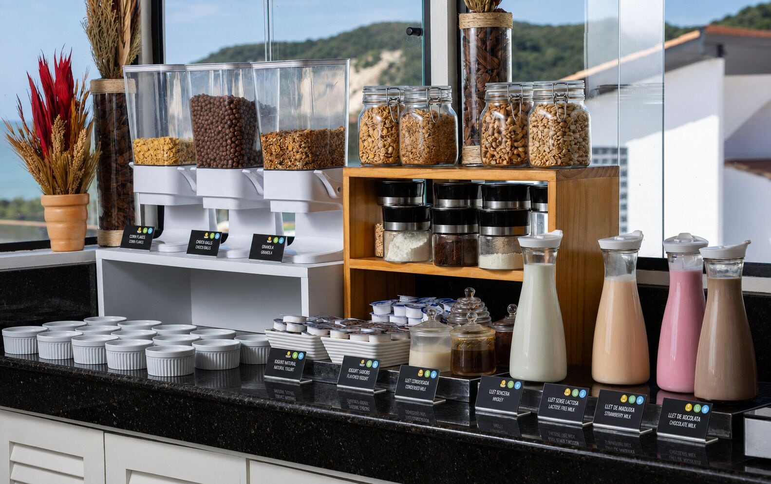 Café da manhã com buffet grátis todos os dias