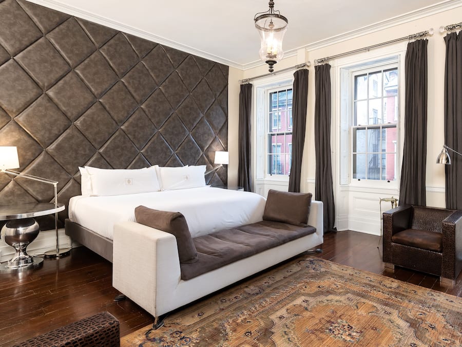 Premium bedding, down comforters, individually decorated