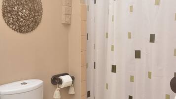 Villa, 1 Bedroom, Jetted Tub | Bathroom | Combined shower/tub, jetted tub, hair dryer, towels