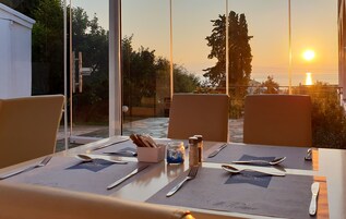 Breakfast served, Greek cuisine, ocean views 