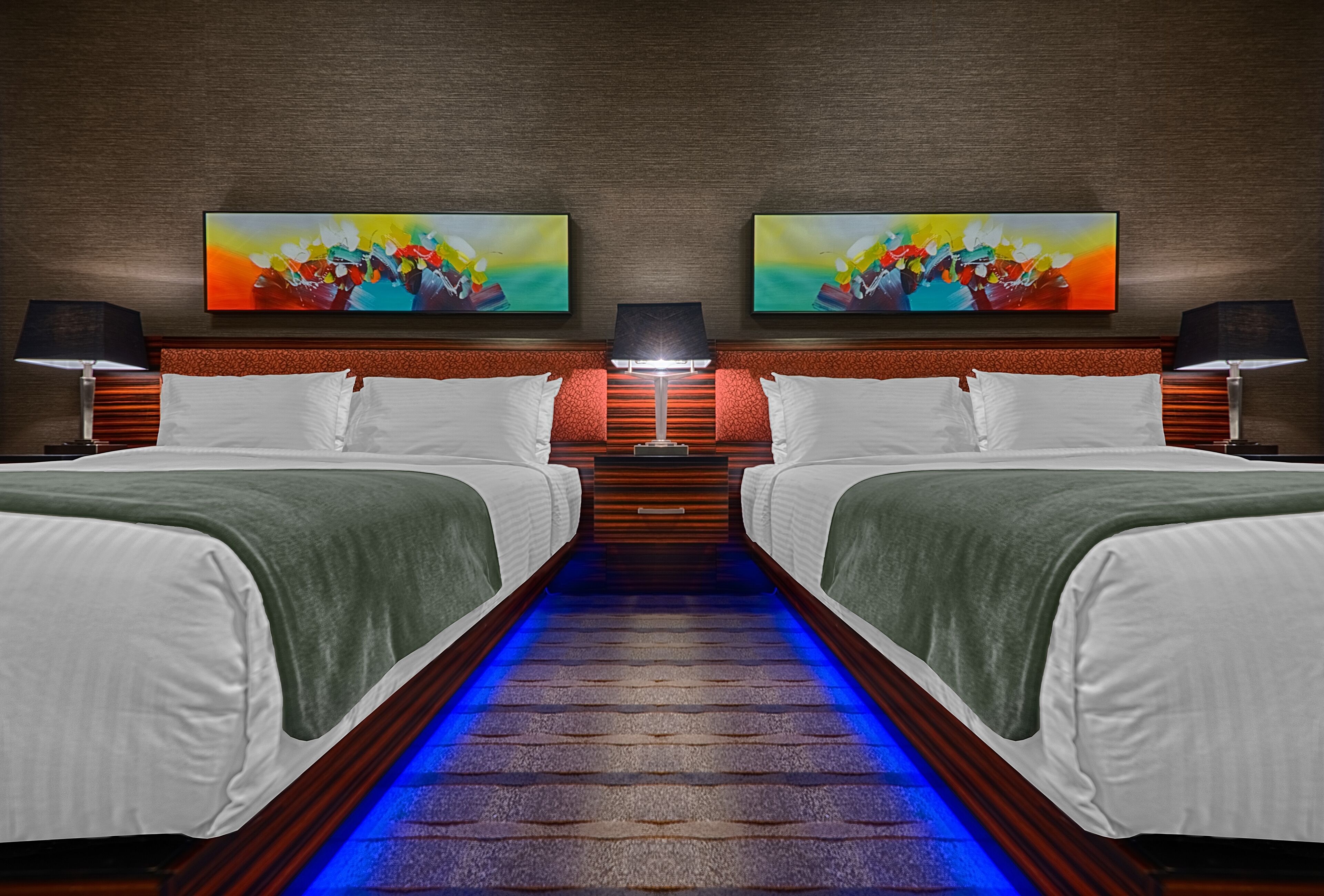 single room, 2 queen beds | 1 bedroom, in-room safe, desk, blackout curtains