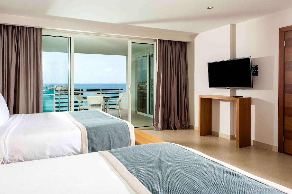 Executive Suite, Multiple Beds, Ocean View (Royale Two-Bedroom Butler Penthouse) | Premium bedding, free minibar, in-room safe, desk