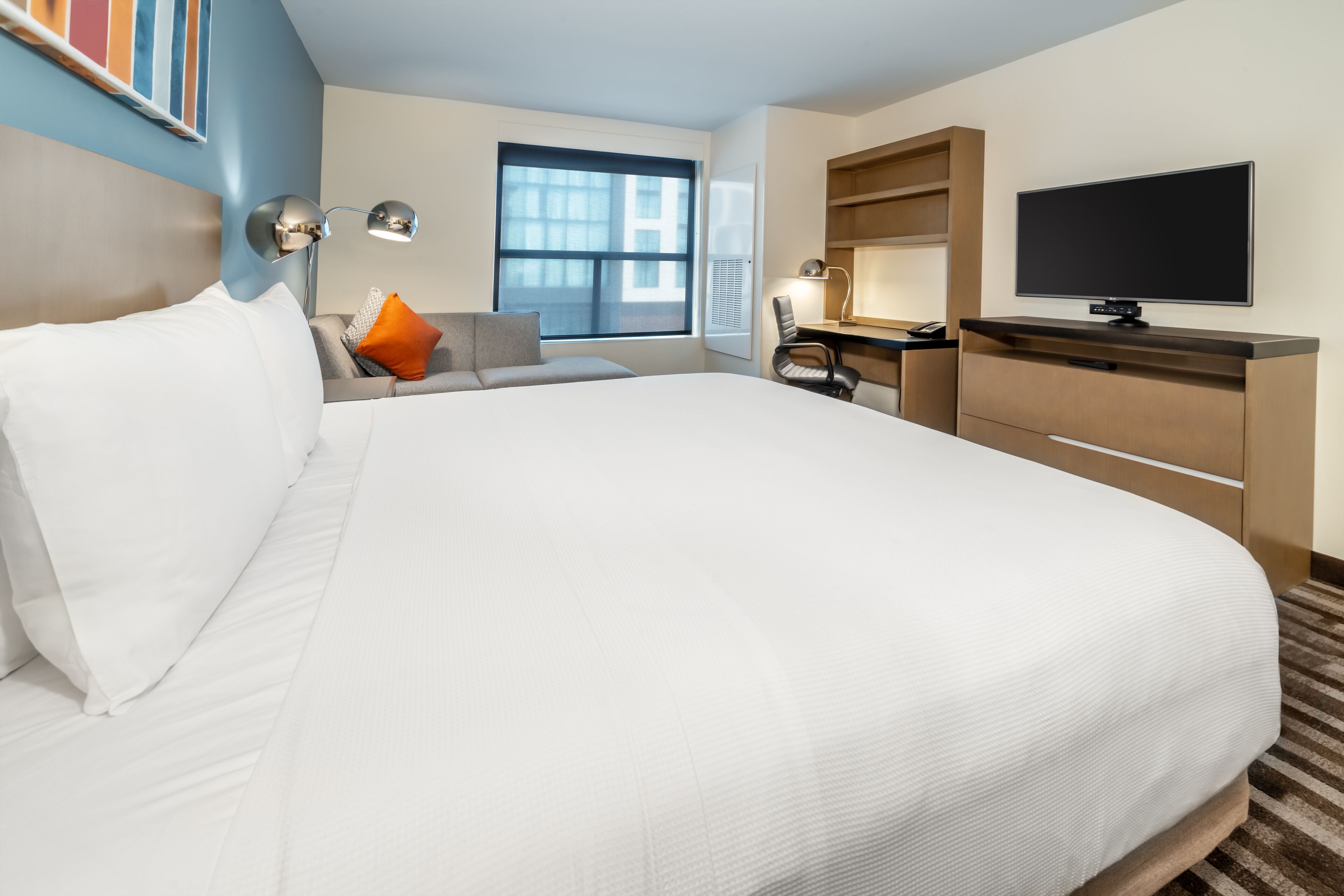 premium bedding, desk, iron/ironing board, free wifi