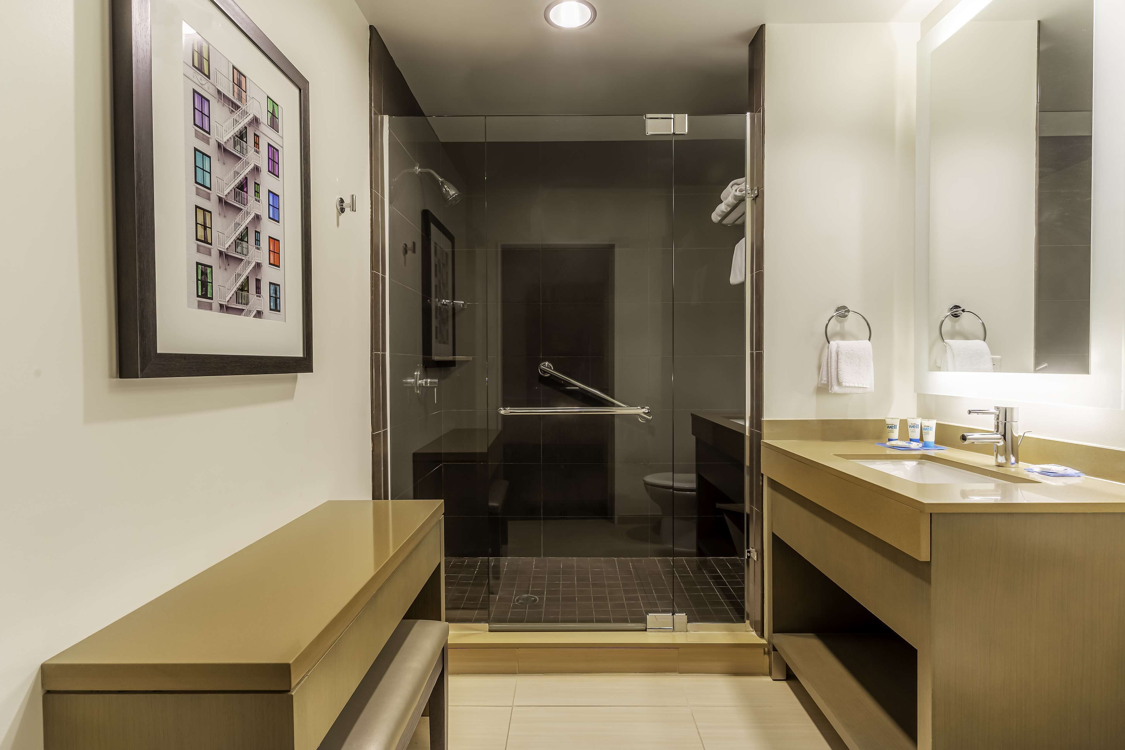 suite, 1 bedroom (one king) | bathroom | designer toiletries, hair dryer, towels, soap