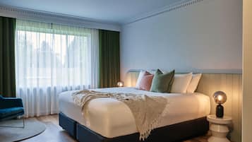 Ropa de cama de alta calidad y cortinas blackout